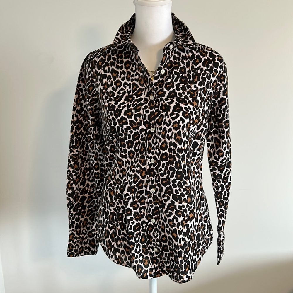 J Crew Animal Print blouse